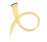 Toppe for capelli colorati appese alle orecchie, extension for capelli con strisce di colore opaco, possono essere stirate a lungo, parrucca Direct Hair 20 pezzi(Milkywhite)