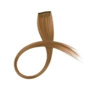 Toppe for capelli colorati appese alle orecchie, extension for capelli con strisce di colore opaco, possono essere stirate a lungo, parrucca Direct Hair 20 pezzi(Soilbrown)