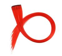 Toppe for capelli colorati appese alle orecchie, extension for capelli con strisce di colore opaco, possono essere stirate a lungo, parrucca Direct Hair 20 pezzi(Chinesered)