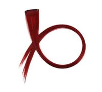 Toppe for capelli colorati appese alle orecchie, extension for capelli con strisce di colore opaco, possono essere stirate a lungo, parrucca Direct Hair 20 pezzi(Winered)