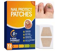 Toppe fungine per unghie, 72 pezzi, toppe per trattamento fungine, cuscinetti multiuso per la riparazione delle unghie dei piedi, toppe per la riparazione delle unghie, trattamento funghi per unghie