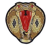 Toppe in tessuto a serpente con grande ricamo, termoadesivo, motivo posteriore per giacca motore fai da te, accessori per cucire fai da te, 1 pezzo