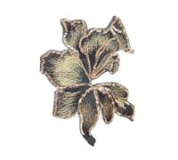 Toppe in tessuto ricamate con fiori Toppe ricamate floreali con fiori di paillettes for abiti, applicazioni for cucire, da sposa, decorazioni, materiali for vestiario(1 pcs black)