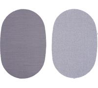 Toppe mini termoadesive Marbet articolo 2-m maglina 8,5 x 13 cm maglina elastica bambino senza cucire due pezzi (010 GRIGIO MEDIO)