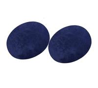 Toppe ovali per gomiti e ginocchia, Toppe termoadesive for riparazione in tessuto scamosciato ovale, gomito, ginocchio, multicolore, 2 pezzi(Dark blue)