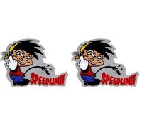 Toppe Patch Adesive SpeedLimit per Tessuti, 8,1x5,8 cm (Confezione da 2)