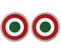 Toppe Patch Adesivo Coccarda Italia, 5,6x5,6 cm (Confezione da 2)