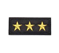 Toppe - Patch - Badge - US ARMY 3 Stars - Iron on pach - Ricamato Applique
