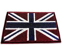 Toppe Patch termoadesive ricamate jeans cucito vestiti stoffa termoadesiva Bandiera Union Jack Inglese 7,6 x 4,8 cm