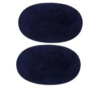 Toppe per abbigliamento, Toppe ovali for gomiti e ginocchia multicolori, 2 pezzi, termoadesive e cucite for riparazioni for giacche(Blue)