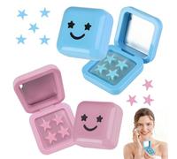 Toppe per brufoli, 64 toppe idrocolloidali a forma di stella (blu/rosa)