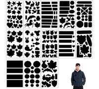 Toppe per Giubbotti Auto-Adesive, Riparazione per Giubbotti, Giacche, Pantaloni, Tende, Scarpe, Borse, Confezione da 13 Pezzi, Multi-Stile, Nylon, Lavabile