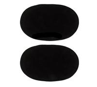 Toppe per gomiti, Toppe ovali in pelle scamosciata da cucire sul gomito e sul ginocchio for riparare abiti, confezione multicolore da 2(Black)