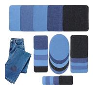 Toppe Per Jeans - Adesivo Riparazione Interno Esterno | Kit Di Decorazione Con 25 Toppe Per Jeans In Denim | Per Abbigliamento Pantaloni Borsa Zaino Cappello Tasca Abbigliamento Da Lavoro