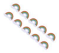Toppe per Vestiti, Toppe Arcobaleni Toppe per Cappelli Pratiche 10 Pezzi Toppa di Stoffa Colorata Nuvola Arcobaleno Modello Nuvola Toppa Ricamo Applique Decorazione Forniture per