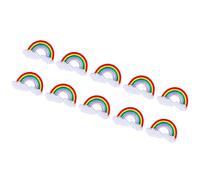 Toppe per Vestiti, Toppe Arcobaleno 10 Pezzi Toppe di Stoffa Colorata Nuvola Arcobaleno Modello Nuvola Toppa Ricamo Applique Decorazione Forniture Toppe per Cappelli Pratiche per