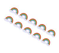 Toppe per Vestiti, Toppe per Cappelli Pratiche 10 Pezzi Toppe di Stoffa Colorata Nuvola Arcobaleno Modello Nuvola Toppa Ricamo Applique Decorazione Forniture Toppa Arcobaleno per