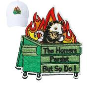 Toppe per zaini, toppa con scritta "The Horrors Persist But So Do I", divertente adesivo per abbigliamento con animali, per borse, cappelli da camionista, pantaloni e compleanni