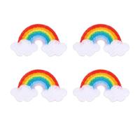 Toppe Pezzi Ricamate Arcobaleno in Autoadesive Poliestere 4