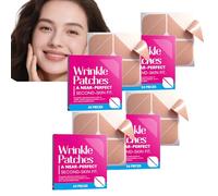 Toppe pre-tagliate per il viso, cerotti per rughe, cuscinetti per fronte, linee cipigliate, occhi, zampe di gallina, sorriso, labbra, strisce adesive ipoallergeniche e delicate sulla pelle