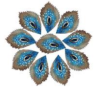 toppe ricamate 10 pz cielo blu piume di pavone fenice paillettes maglia ricamata cucire ferro sulle toppe distintivi for il vestito appliques decorazione fai da te