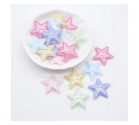 Toppe Ricamate 50 Pz 25mm Bling Stella In Pelle Applique For FAI DA TE Ragazza Copricapo Fermagli For Capelli Decor Accessori Vestiti Cappello Toppe Da Cucire(Multicolor)
