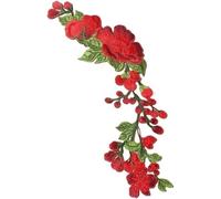 Toppe ricamate, applicazioni ricamate Toppa ricamata fatta a mano multicolore termoadesiva for la riparazione e la decorazione fai da te del Cheongsam(Color-11)