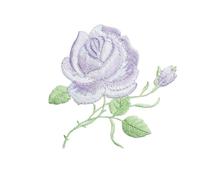 Toppe ricamate con applicazioni floreali, Multicolor Rose Embroidery Iron On Sew On Patches For Clothing Applique DIY(D light purple)