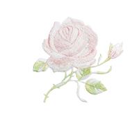 Toppe ricamate con applicazioni floreali, Multicolor Rose Embroidery Iron On Sew On Patches For Clothing Applique DIY(C light pink rose)