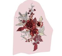 Toppe ricamate con fiori ricamati, in pizzo, da cucire, per abbigliamento, jeans, giacche, toppe in tessuto