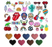 Toppe Ricamate Da 32 Pezzi, A Cuore Da 9 Pezzi, Termoadesive, Da Cucito, Per Vestiti