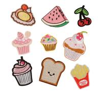 Toppe ricamate da cucire a tema dessert, 9 pezzi, per personalizzare cappelli e borse per scarpe, per tutte le età