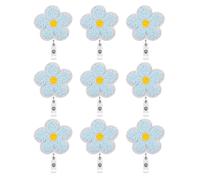 Toppe ricamate floreali con chiusure facili da tirare per badge e accessori multifunzionali porta badge da ricamo