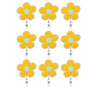 Toppe ricamate floreali con chiusure facili da tirare per badge e accessori multifunzionali porta badge da ricamo