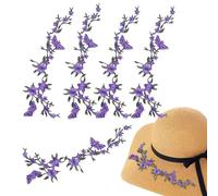 Toppe Ricamate Per Abbigliamento,Fiori Farfalla Applicazioni Termoadesive | Cinque Applique Tessuto Fatto A Mano Arte Decorazione Cucito Riparazione Adesivi Per Vestiti Giacche Jeans Cappelli Magliett