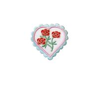 Toppe ricamate per riparazioni, Flower Heart Embroidery Patches Self Adhesive Multicolor Pack Of 3 pcs For DIY Decoration(Patch 5)