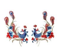 Toppe ricamate per riparazioni, Toppe ricamate 2 pezzi Phoenix Design da cucire su applique for abbigliamento(Style 2)