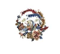 Toppe ricamate per riparazioni, Toppe ricamate 2 pezzi Phoenix Design da cucire su applique for abbigliamento(Style 7 S)