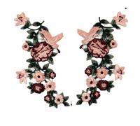 Toppe ricamate per riparazioni, Toppe ricamate 2 pezzi Phoenix Design da cucire su applique for abbigliamento(Style 14)