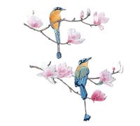 Toppe ricamate per riparazioni, Toppe ricamate 2 pezzi Phoenix Design da cucire su applique for abbigliamento(Style 15)