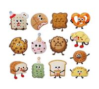 Toppe Ricamate Per Snack Simpatico Cartone Animato Da 10 Pezzi: Croissant E Sandwich Termoadesivi Per Jeans E Artigianato Fai-da-te(A set of 12)