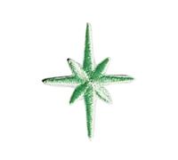 toppe ricamate Toppe autoadesive con ricamo a stella da 10 pezzi for vestiti Adesivo lucido con stella in oro argento da 10 pezzi, ferro su strisce di applique for abbigliamento(Green 10pcs)