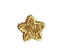 Toppe ricamate, Toppe autoadesive con ricamo a stella termoadesive for abbigliamento, confezione da 10, multicolore(Gold 10pcs)