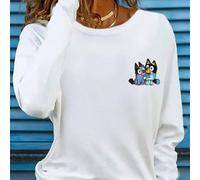 toppe ricamato carino con il personaggio di Bluey, cane pastore australiano, toppe per personaggi animati, etichetta ricamata da stirare, decorazione toppe per abbigliamento, può essere cucito sugli a