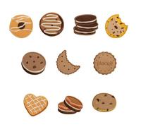 Toppe riparazione autoadesive a tema biscotto Toppe ricamate adesive riutilizzabili e attaccabili per la decorazione abbigliamento 10 Accessori abbigliamento