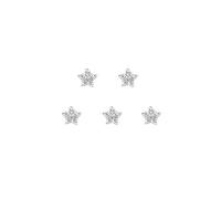 Toppe Stella Stirare Toppe termoadesive con strass a stella glitter argento oro nero for accessori di abbigliamento(2cm Sliver 5pcs)