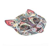 Toppe termoadesive a trasferimento termico fai da te a forma di gatto, stile egiziano, multicolore