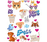 toppe termoadesive animali - grande foglio 20 × 30 cm