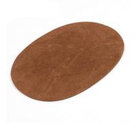 Toppe termoadesive con design ovale, collezione 10 paia di toppe in finta pelle scamosciata, per pantaloni, jeans e giacche (marrone)