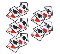 Toppe termoadesive da poker, 5 pezzi, adesivi per riparare simboli fortunati, toppe termoadesive per abbigliamento con asso del poker, applicazioni di carte da gioco per magliette fai da te, lenzuola,